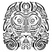 polynesisch elementen, icoon, glyph, vector, isoleren, silhouet, totem, tatoeëren vector