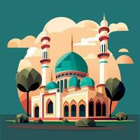 mooi moskee vector illustratie