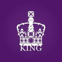 Brits kroon vector vlak illustratie. koning kroon. symbool, element, embleem