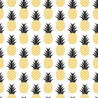 tropisch fruit ananas naadloos patroon achtergrondontwerp vector