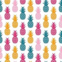 tropisch fruit ananas naadloos patroon achtergrondontwerp vector