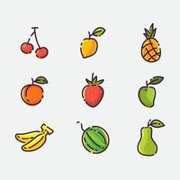 fruit pictogram concept vector