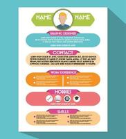 curriculum vitae creatief vector