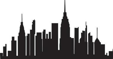 stad vector silhouet illustratie, een modern gebouw stad silhouet, gebouw stad