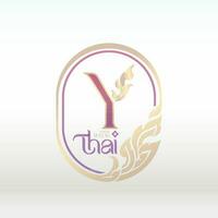 logotype ontwerp Thais kunst stijl vector