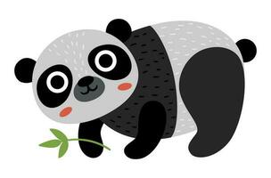 vector panda beer icoon. bedreigd soorten illustratie. schattig uitgestorven dier geïsoleerd Aan wit achtergrond. grappig wild dier illustratie voor kinderen. natuur bescherming concept