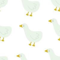 naadloos patroon met tekenfilm vogels, decor elementen. kleurrijk vector voor kinderen. hand- tekening, vlak stijl. baby ontwerp voor kleding stof, afdrukken, textiel, wikkel