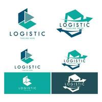 logistiek logo icoon illustratie vector ontwerp distributie symbool levering van goederen economie financiën