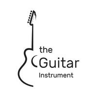 gemakkelijk musical gitaar instrument logo, voor gitaar winkel, muziek- instrument op te slaan, orkest, gitaar lessen, appjes, spellen, muziek- studio, vector