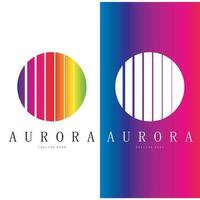 Aurora logo ontwerp icoon illustratie vector sjabloon