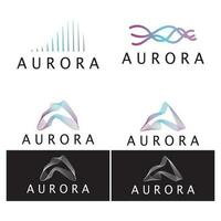 Aurora logo ontwerp icoon illustratie vector sjabloon