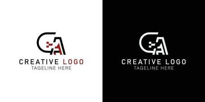 brieven abstract logo initialen ga, ag. monogram logo concept. gemakkelijk ontwerp bewerkbaar. vector illustratie