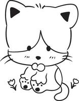 tekenfilm tekening kawaii anime kleur bladzijde schattig illustratie tekening klem kunst karakter chibi manga grappig vector