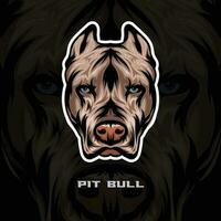 pit stier hond gezicht vector voorraad illustratie, hond mascotte logo, hond gezicht logo vector