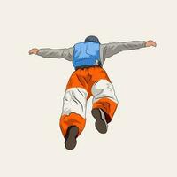 baseren jumper vector voorraad illustratie, baseren jumping vector