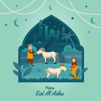 eid al adha-viering vector