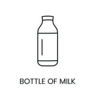 melk fles lineair vector icoon