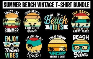 zomer wijnoogst t-shirt ontwerp bundel, surfing t-shirt ontwerp set, zomer strand vector bundel