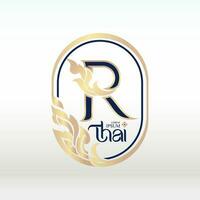 logotype ontwerp Thais kunst stijl vector