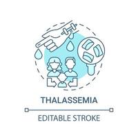 thalassemie blauwe concept pictogram vector