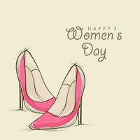 mooi hoog hielden Dames schoen voor Internationale vrouwen dag viering. vector