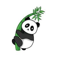 schattig panda met bamboe dier tekenfilm vector