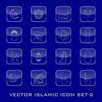 Islamitisch website pictogrammen set. vector