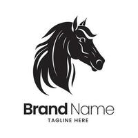 paard vector logo, paard minimaal logo, paard illustratie, paard silhouet