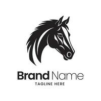 paard vector logo, paard minimaal logo, paard illustratie, paard silhouet