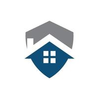 huis logo ontwerpsjabloon opslaan huis opslaan met schildontwerp vector