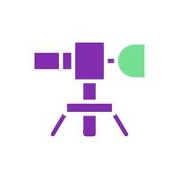 astronomie icoon solide Purper groen kleur universum symbool perfect. vector