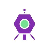 astronomie icoon solide Purper groen kleur universum symbool perfect. vector