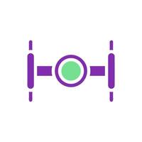 astronomie icoon solide Purper groen kleur universum symbool perfect. vector