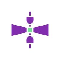 astronomie icoon solide Purper groen kleur universum symbool perfect. vector