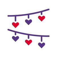 decoratie liefde icoon solide rood Purper kleur moeder dag symbool illustratie. vector