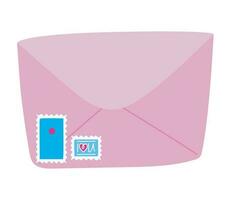 gekleurde envelop illustratie met postzegels vector