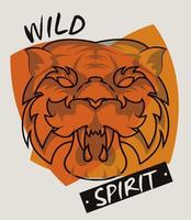 wild tijger geest creatief ontwerp vector