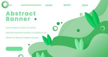 modern groen abstract vloeistof achtergrond met natuur thema vector