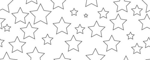 schets sterren naadloos patroon vector