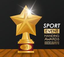 sportevenement trofee award poster vector