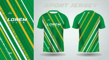 groen geel overhemd voetbal Amerikaans voetbal sport Jersey sjabloon ontwerp mockup vector