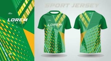 groen geel overhemd voetbal Amerikaans voetbal sport Jersey sjabloon ontwerp mockup vector