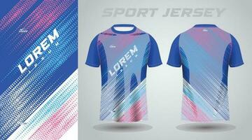 blauw roze overhemd voetbal Amerikaans voetbal sport Jersey sjabloon ontwerp mockup vector