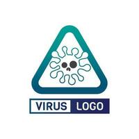 virus corona virus vector en masker ontwerp logo virale vector en ontwerp pictogram symbool