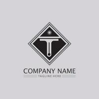 t letter, t logo vector lettertype alfabet ontwerp en pictogram t