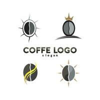 koffiekopje logo sjabloon vector pictogram ontwerp en koffie zwart