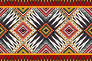 Afrikaanse tribal kleurrijk grens patroon. Afrikaanse kleurrijk meetkundig vorm naadloos patroon achtergrond. etnisch meetkundig overlappende patroon gebruik voor textiel, tapijt, tapijt, kussen, behang, enz. vector