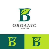 blad biologisch logo ontwerp vector