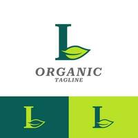 blad biologisch logo ontwerp vector