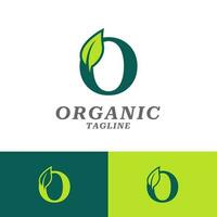 blad biologisch logo ontwerp vector